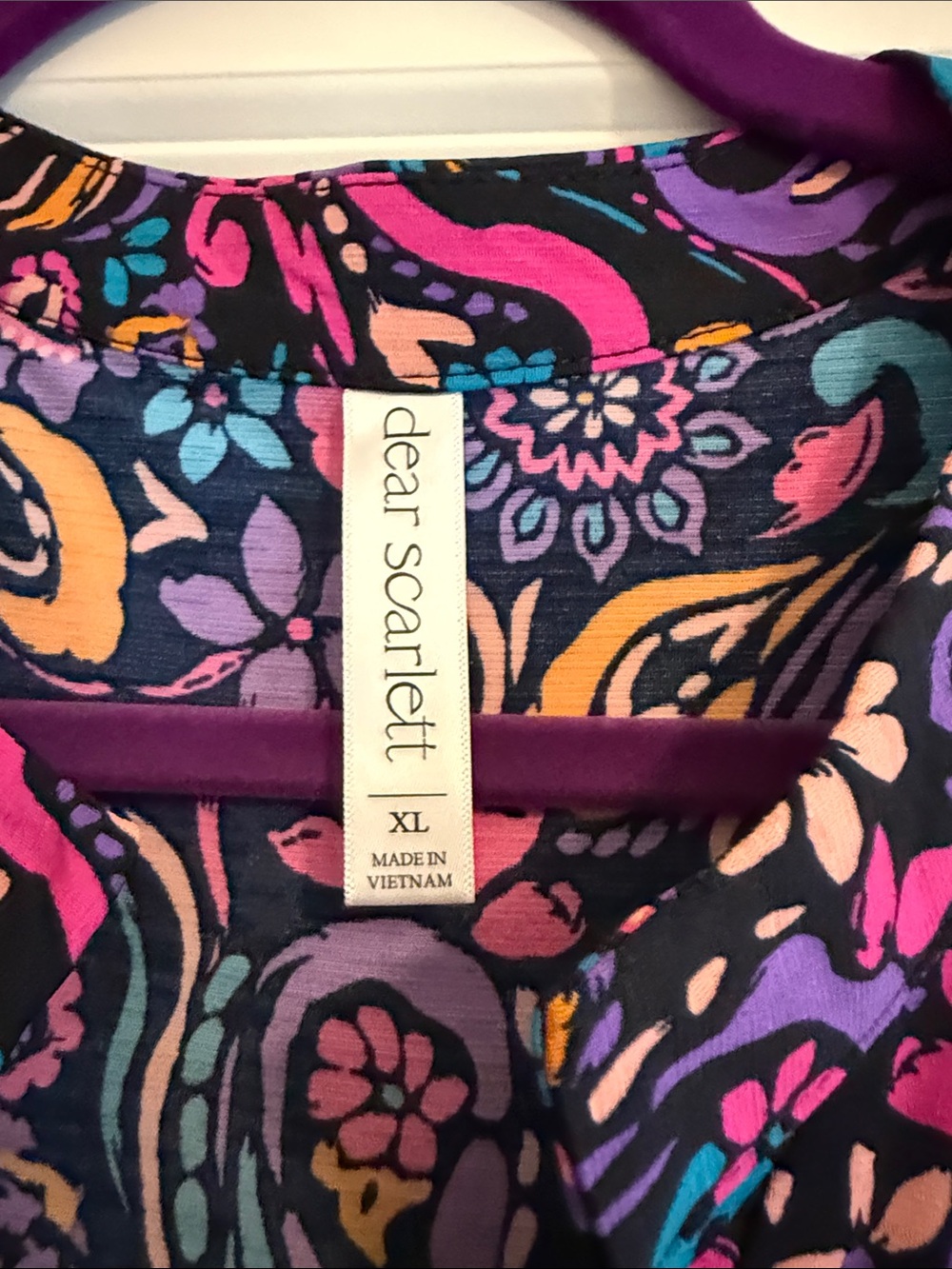 Dear Scarlett Lizzy- Paisley Print Blouse in Purple Multi - Picture 2 of 6